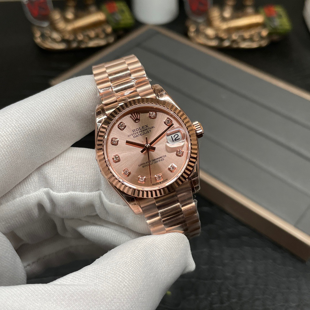 Rolex 全玫日志 香槟面 31mm