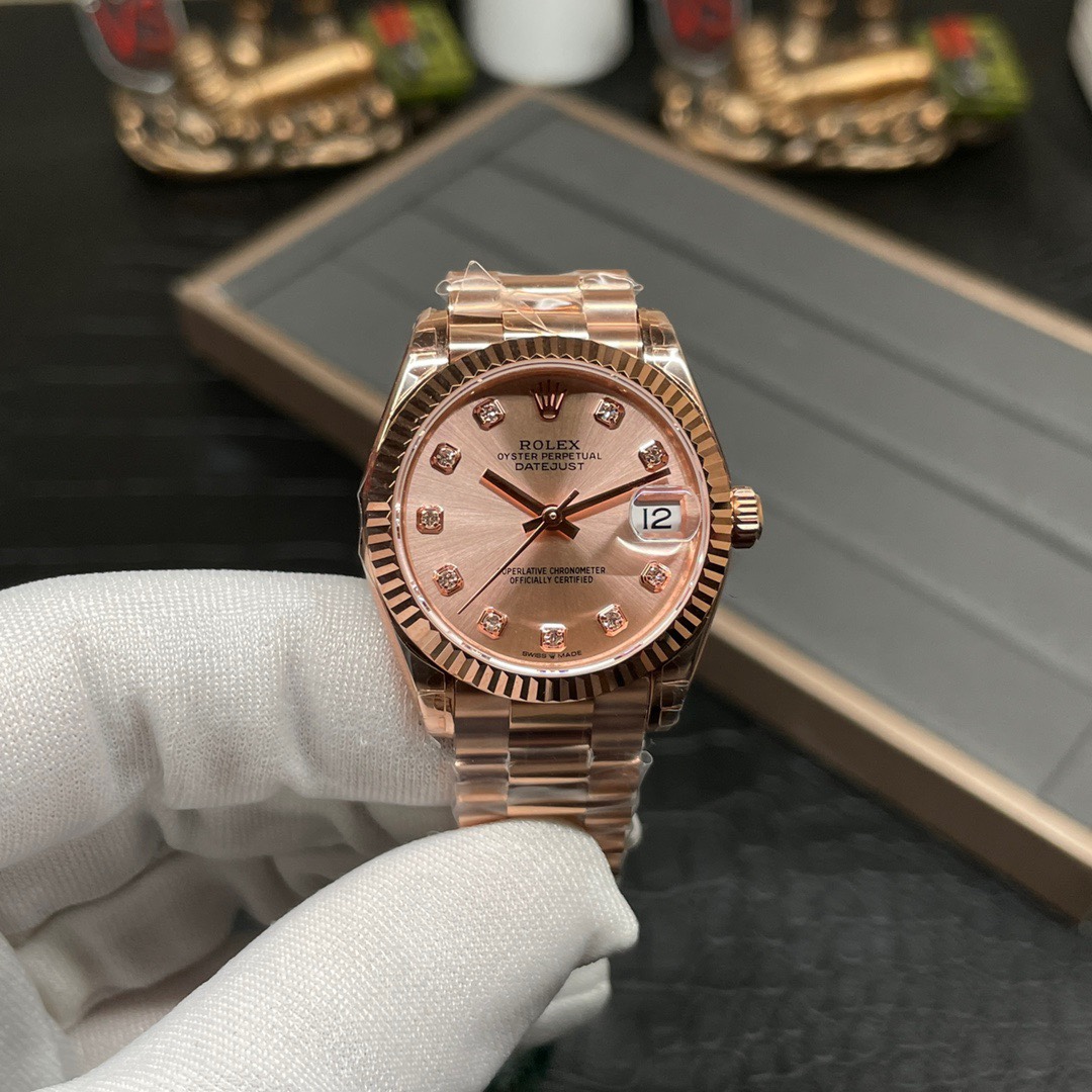 Rolex 全玫日志 香槟面 31mm
