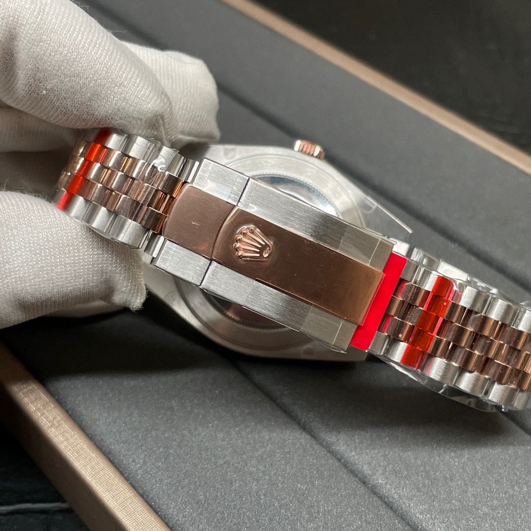 Rolex 日志系列 41mm间玫瑰金香槟面