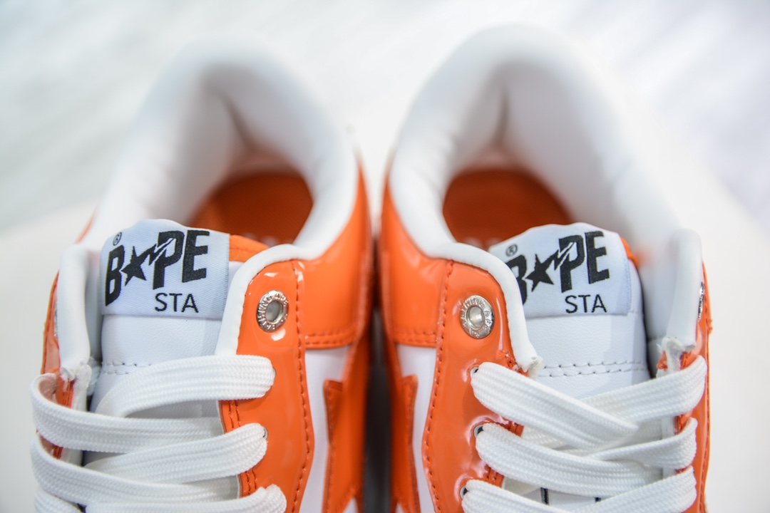 Bape Sta To Low T-version ape head classic patent leather low-top sports casual sneakers