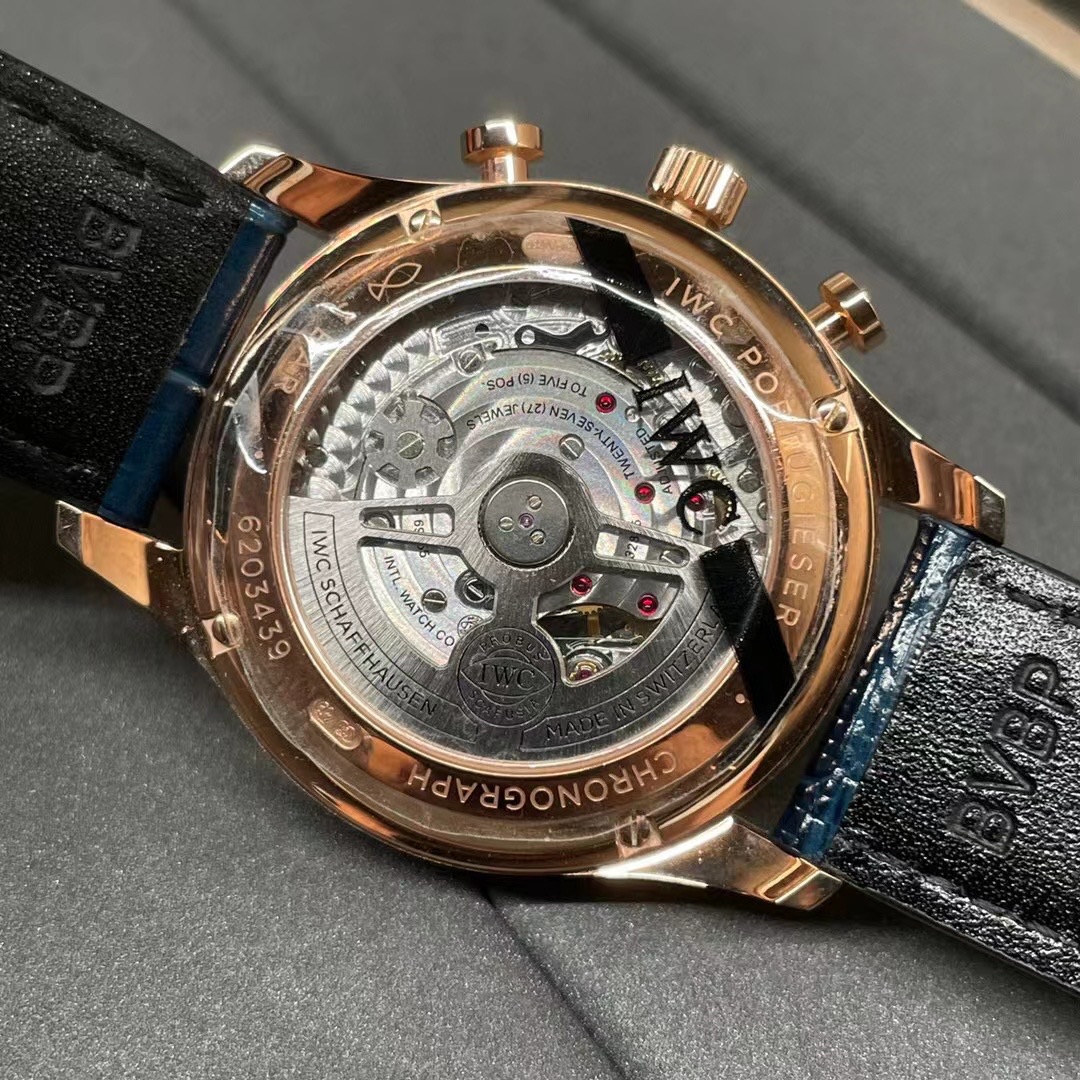 IWC 葡萄牙计时 玫瑰金透底