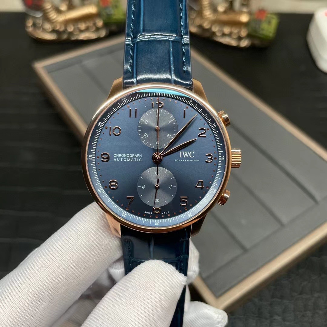 IWC 葡萄牙计时 玫瑰金透底