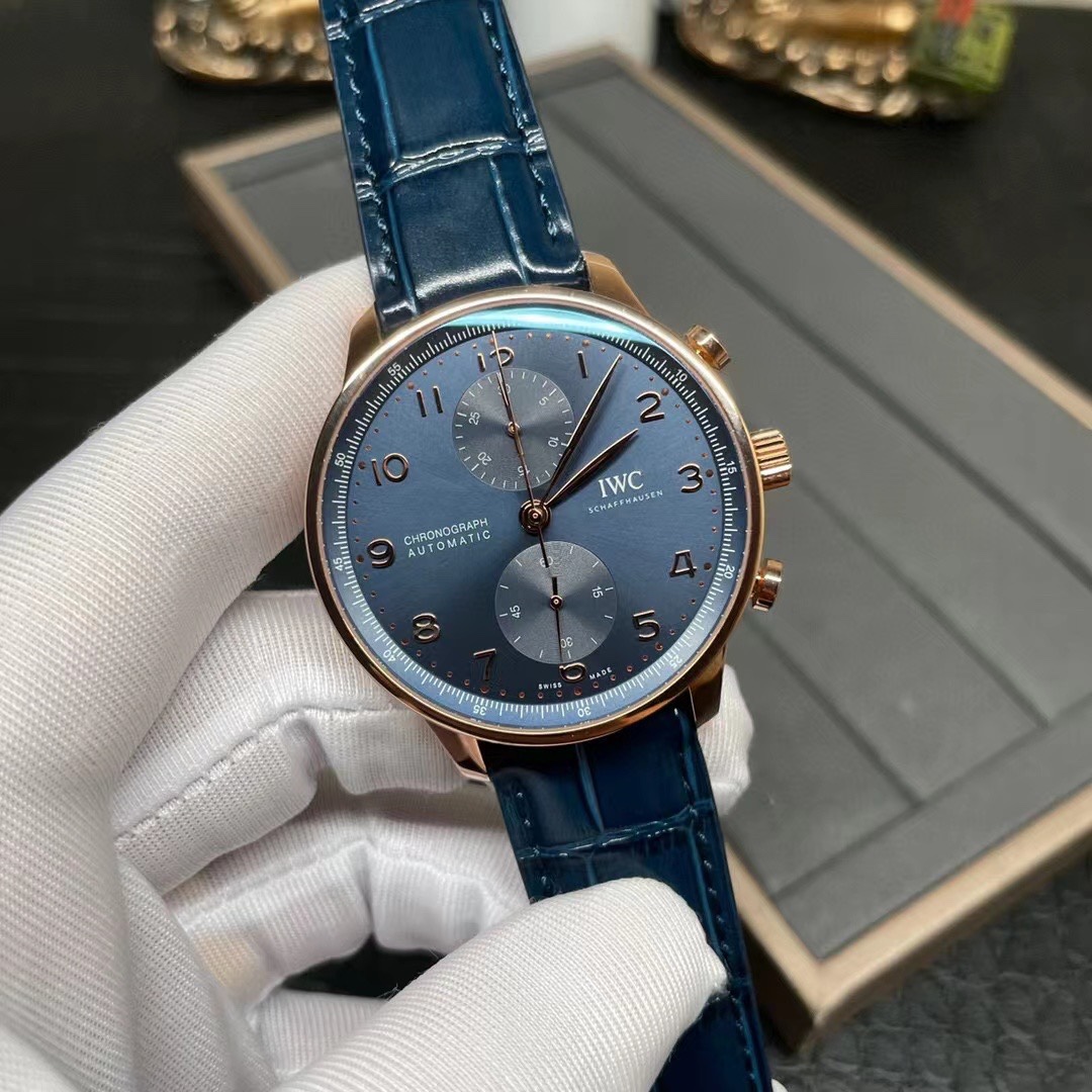 IWC 葡萄牙计时 玫瑰金透底