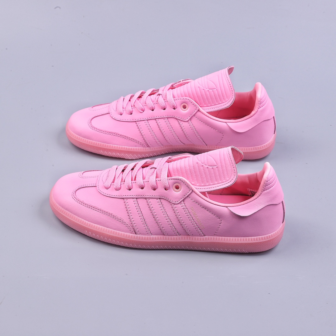 AD Originals Samba Pink Pharrell Samba Long Tongue Series Training Shoes IE7295