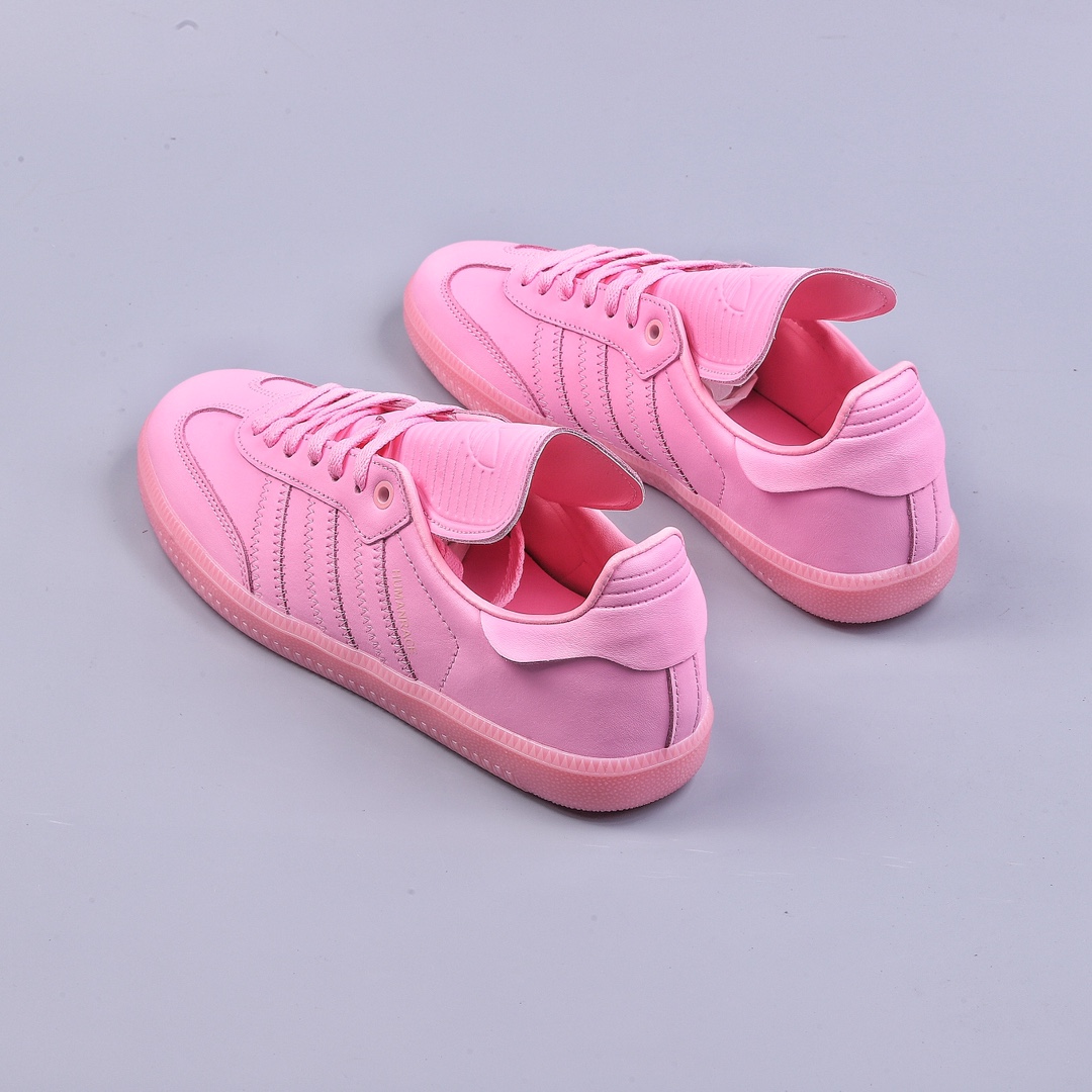 AD Originals Samba Pink Pharrell Samba Long Tongue Series Training Shoes IE7295