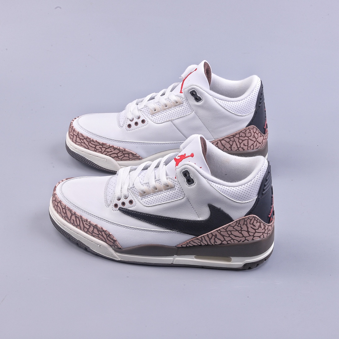 240 5A Travis Scott x Air Jordan 3 Retro 白色倒勾 136064-168