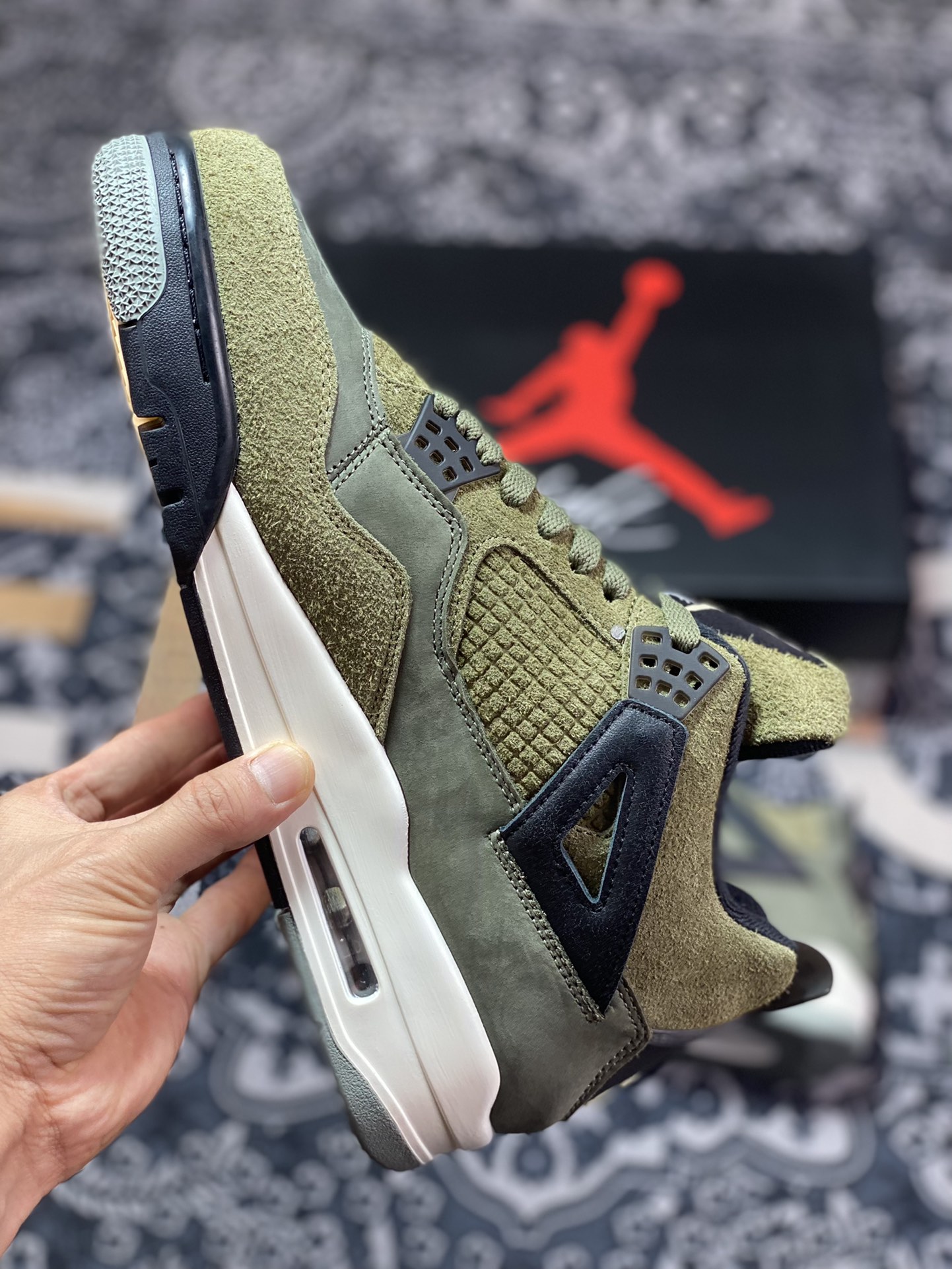 420 Air Jordan 4 Craft ”Olive Canvas“ 麂皮橄榄绿 FB9927-200