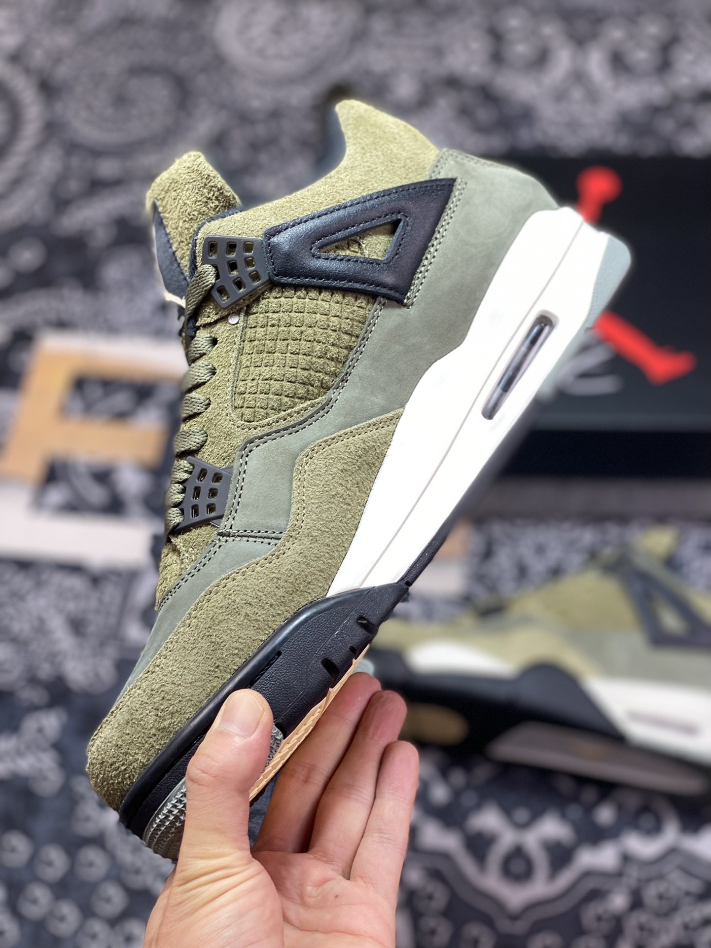 420 Air Jordan 4 Craft ”Olive Canvas“ 麂皮橄榄绿 FB9927-200