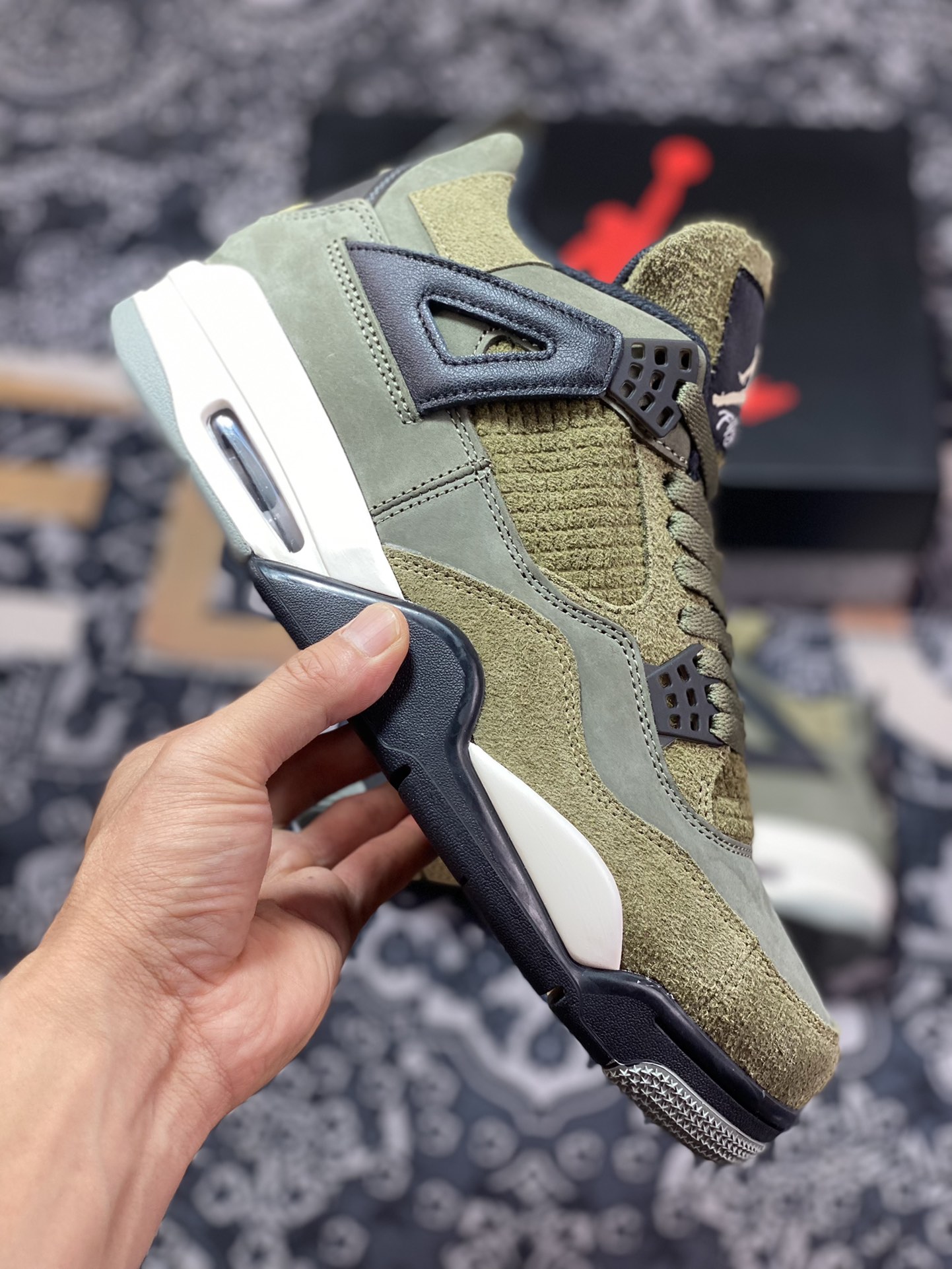 420 Air Jordan 4 Craft ”Olive Canvas“ 麂皮橄榄绿 FB9927-200