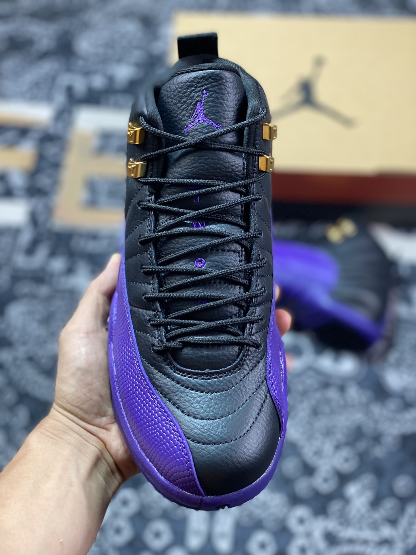 W12 platform special Air Jordan AJ12 Retro purple black CT8013-057