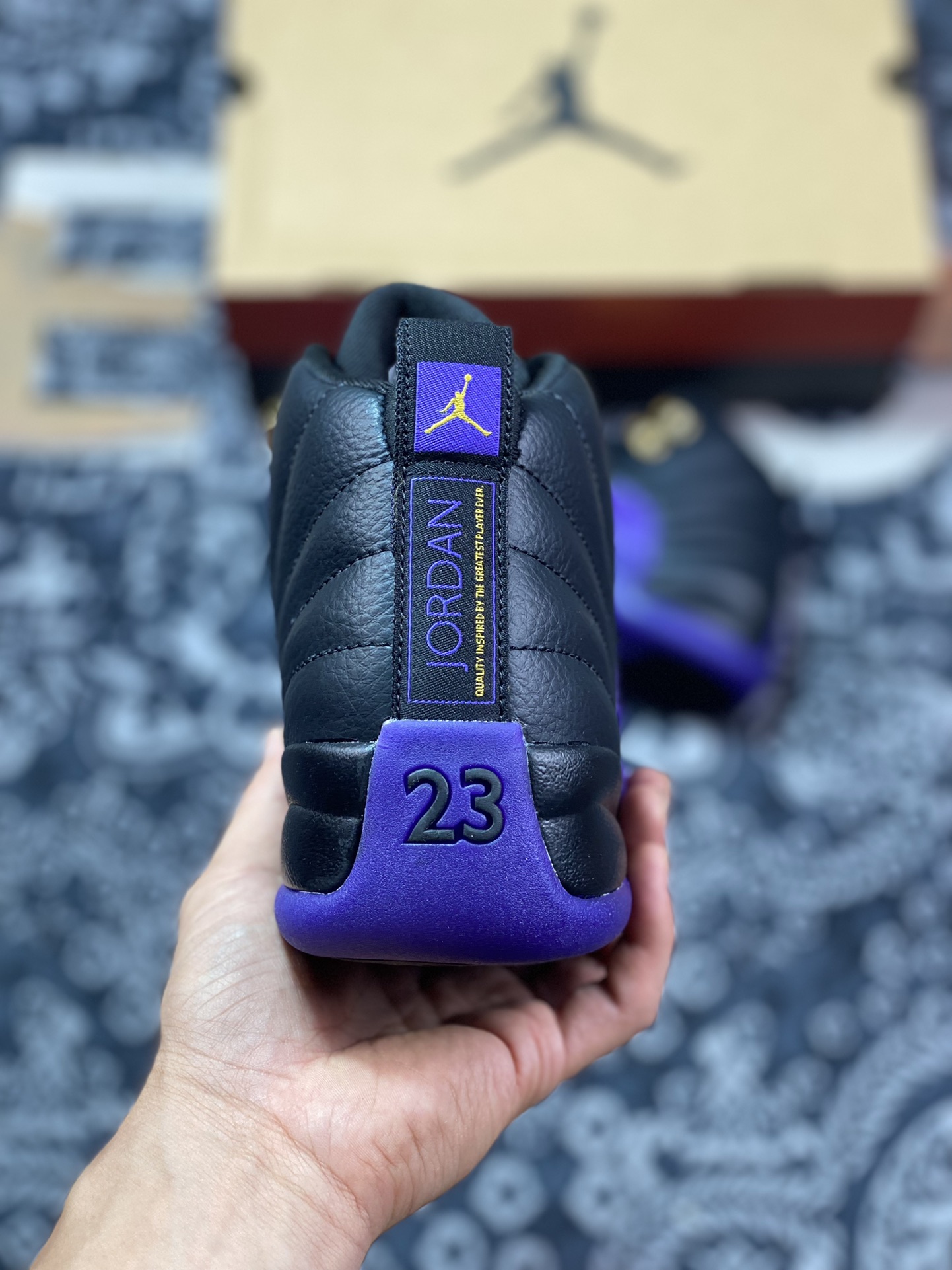 W12 platform special Air Jordan AJ12 Retro purple black CT8013-057