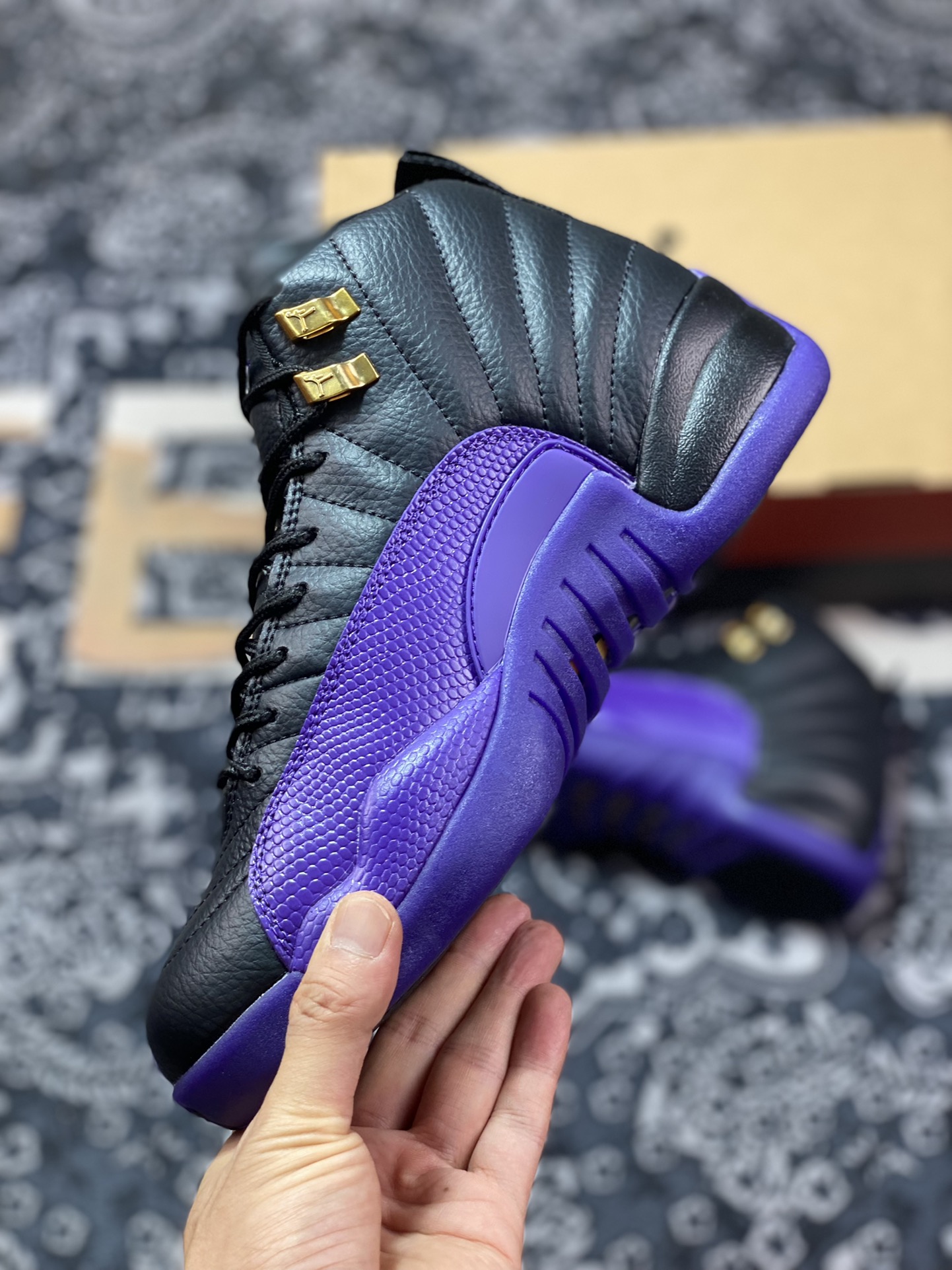 W12 platform special Air Jordan AJ12 Retro purple black CT8013-057