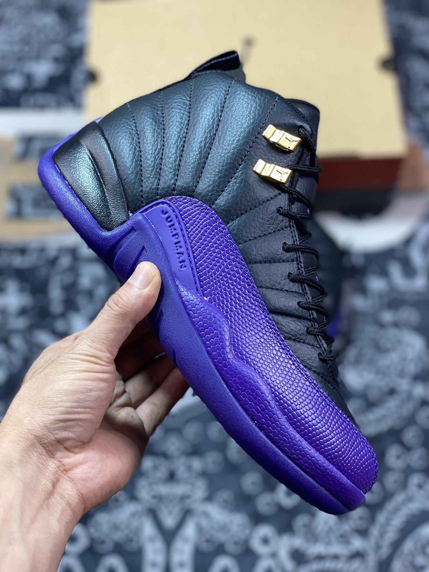 W12 platform special Air Jordan AJ12 Retro purple black CT8013-057