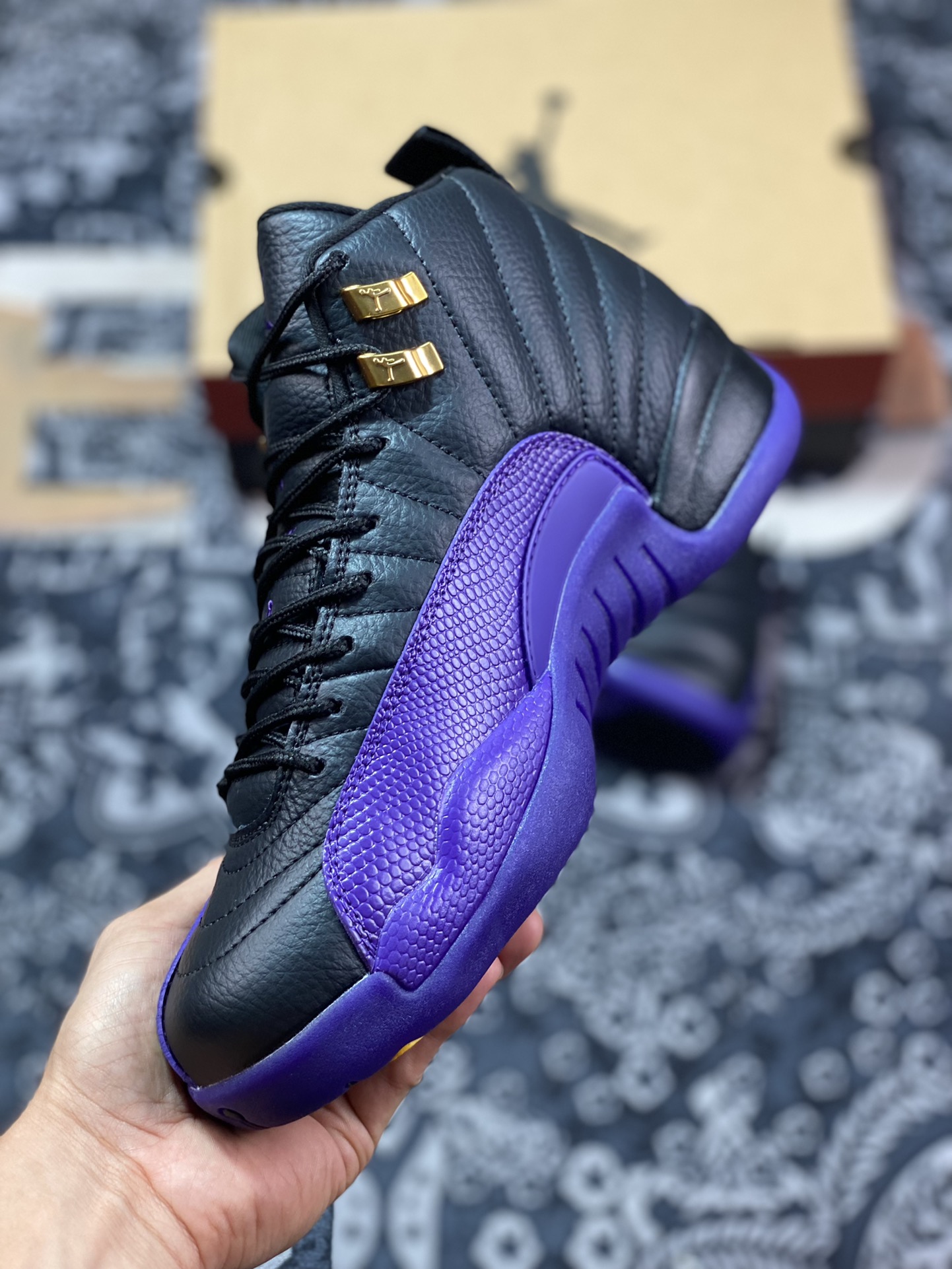 W12 platform special Air Jordan AJ12 Retro purple black CT8013-057