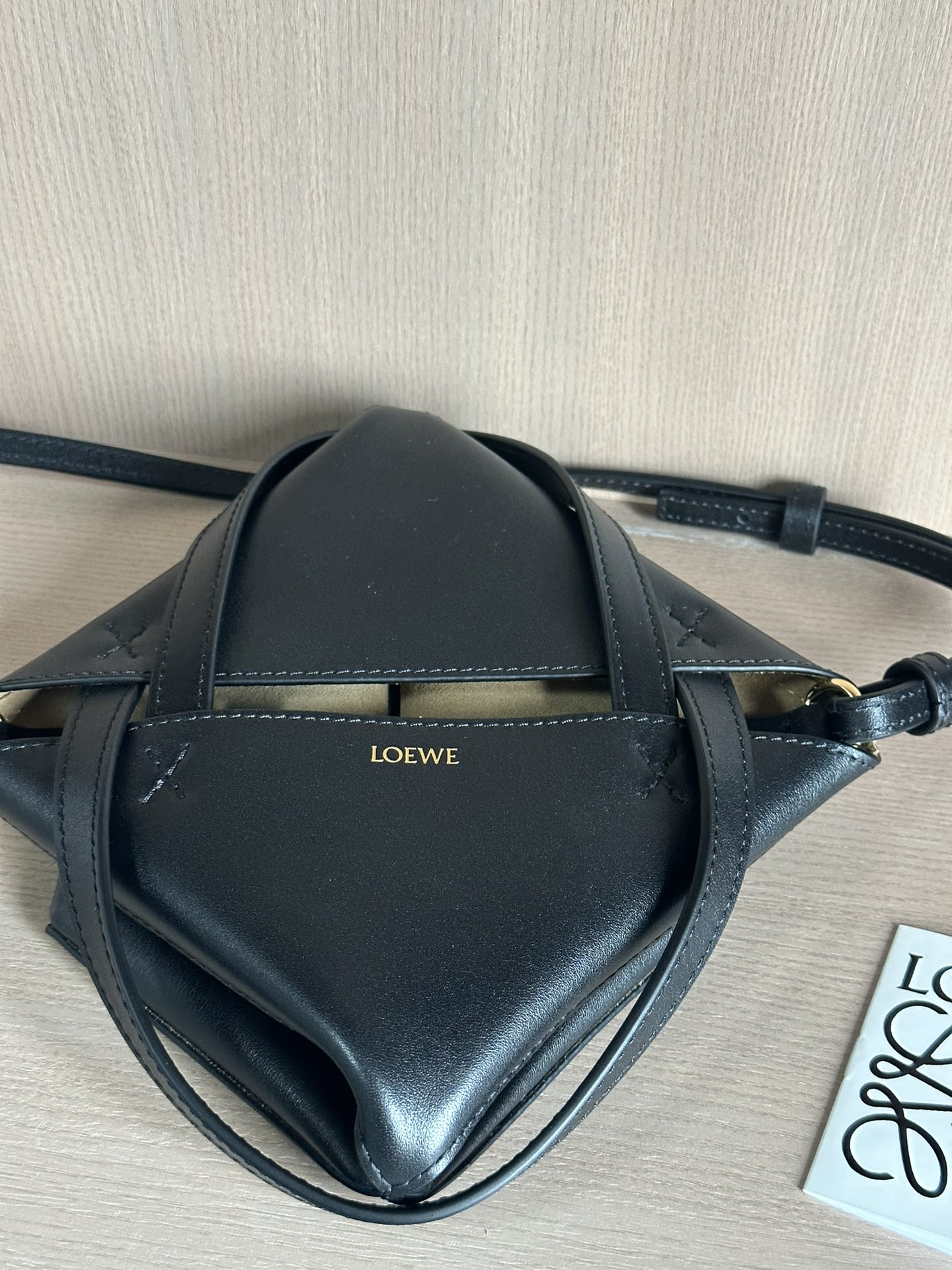 Loewe Puzzle Fold Mini Tote Bag Black Leather Geometric Design 7 i1690961472 4994 6