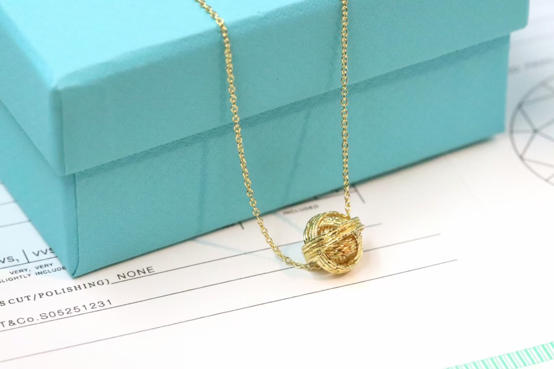 Tiffany & Co. Tiffany&Co. 金毛线球 锁骨项链 925银