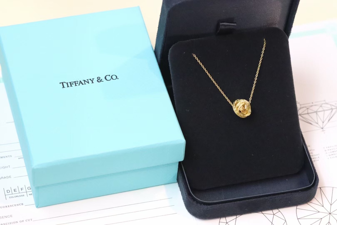 Tiffany & Co. Tiffany&Co. 金毛线球 锁骨项链 925银