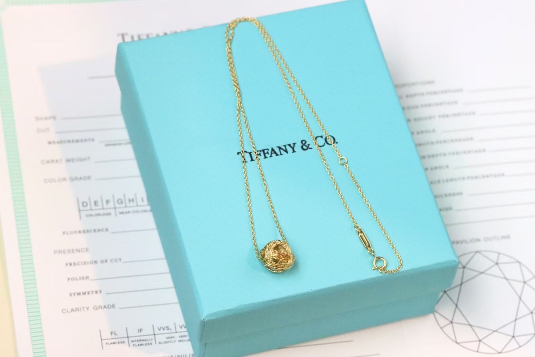Tiffany & Co. Tiffany&Co. 金毛线球 锁骨项链 925银