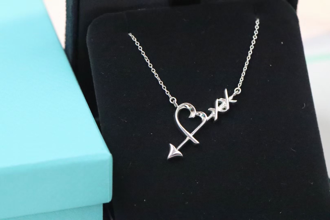 Tiffany & Co. Tiffany&Co. 爱心箭头 锁骨项链 925银
