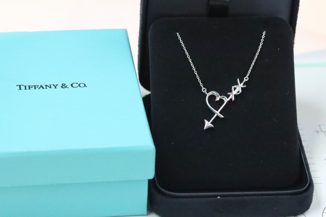 Tiffany & Co. Tiffany&Co. 爱心箭头 锁骨项链 925银