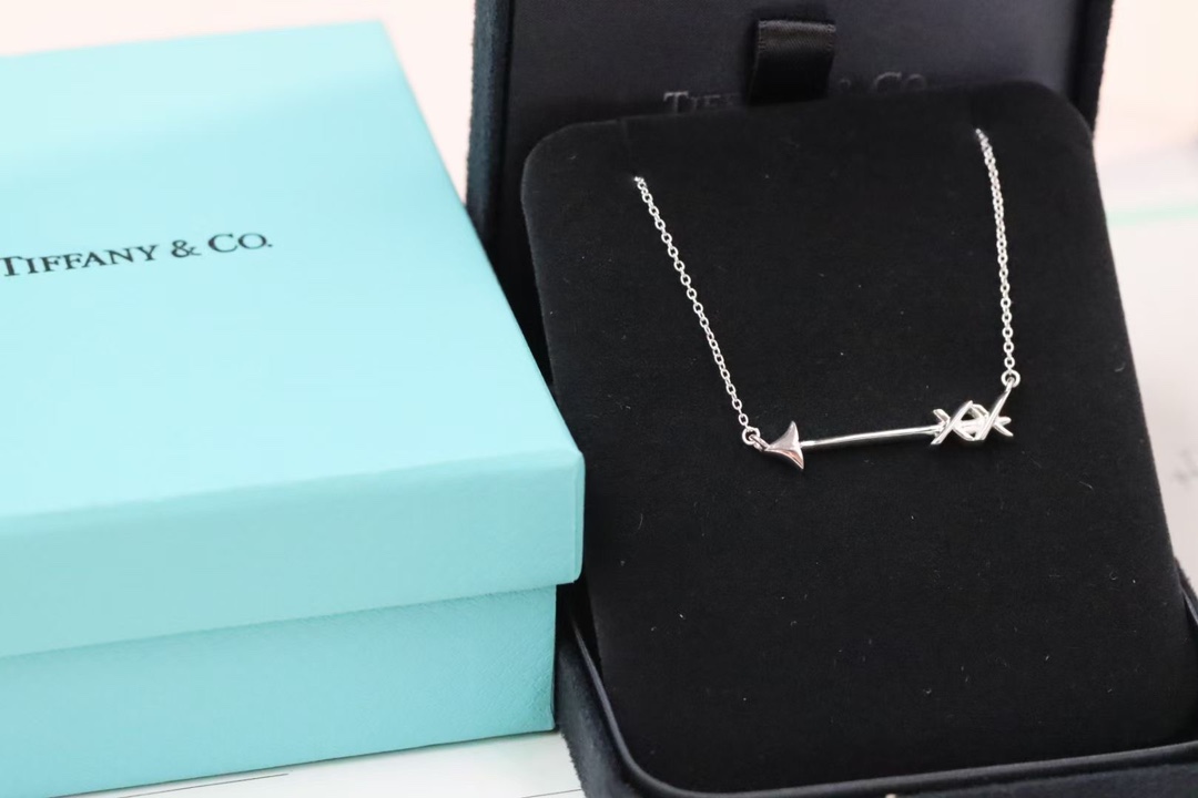 Tiffany & Co. Tiffany&Co. 爱‮之神‬箭 锁骨项链 925银