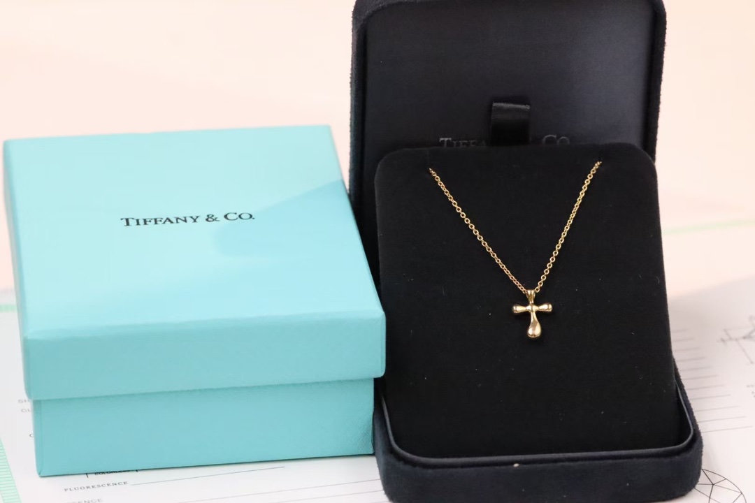 Tiffany & Co. Tiffany&Co. 可爱十字架 锁‮项骨‬链 925银
