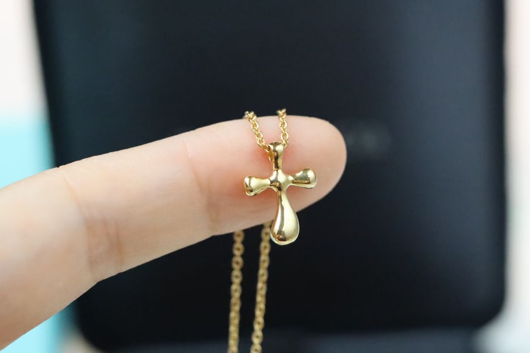 Tiffany & Co. Tiffany&Co. 可爱十字架 锁‮项骨‬链 925银