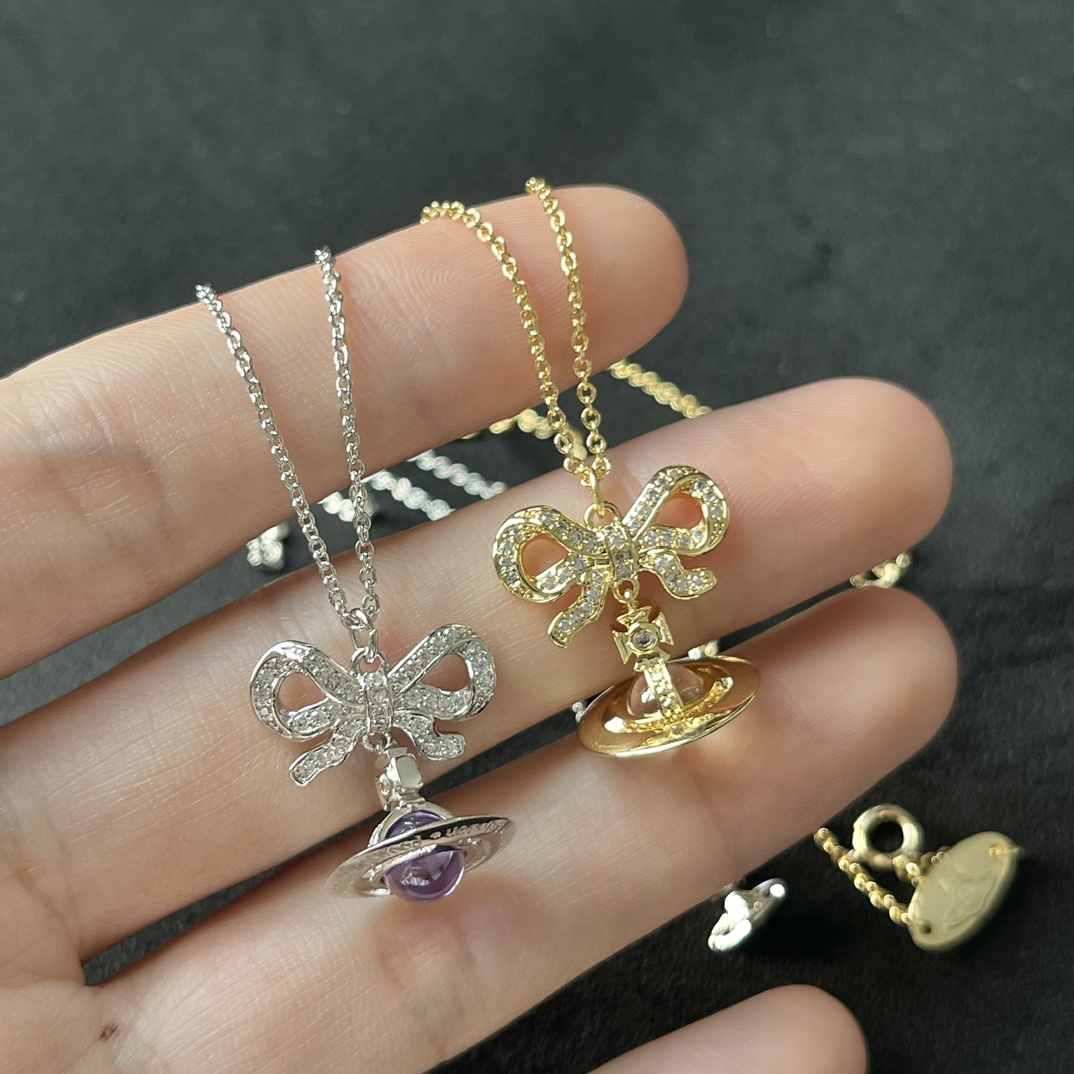 Vivienne Westwood 西太后 土星octavie蝴蝶结orb星球项链