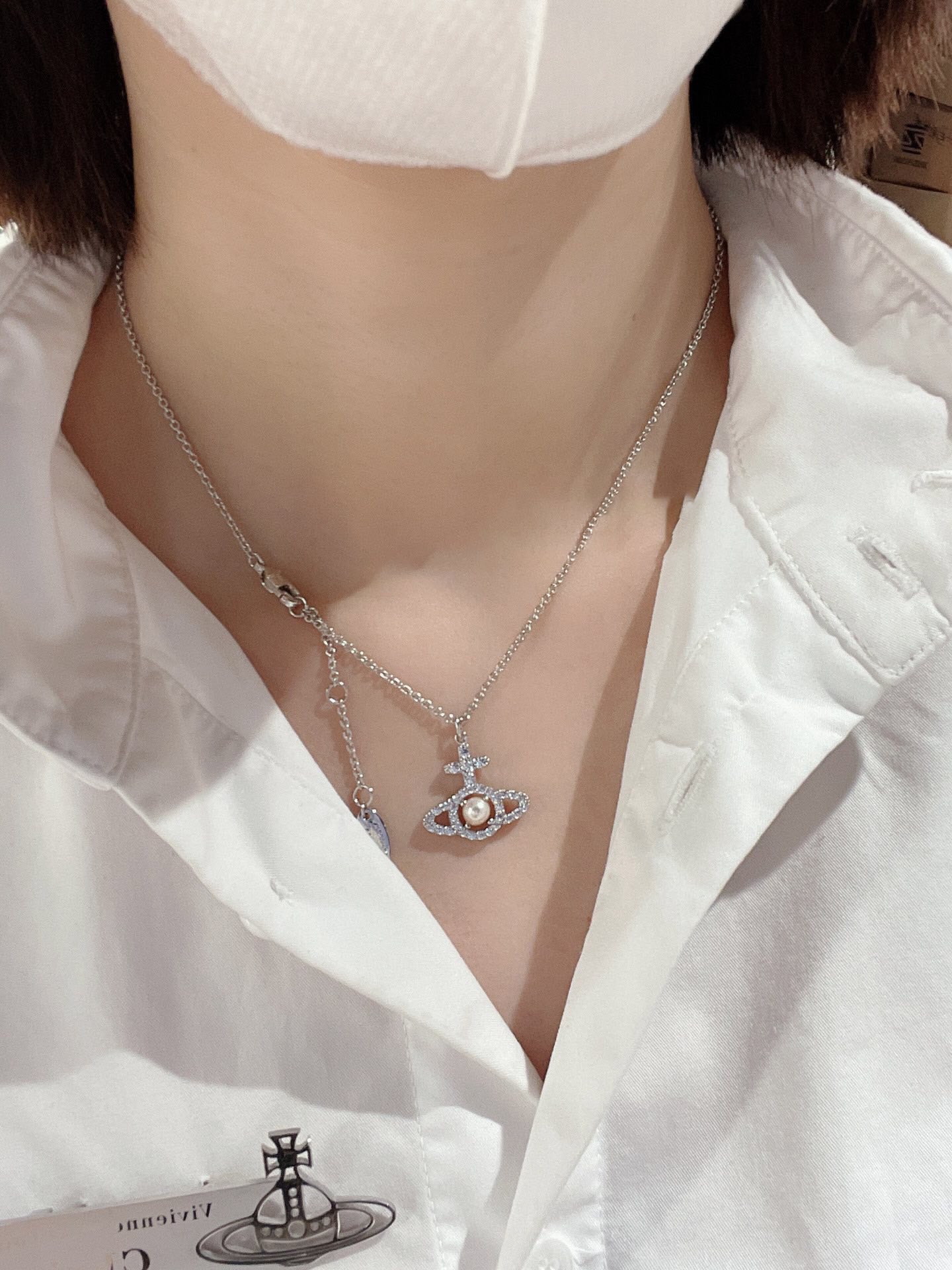 Vivienne Westwood 西太后 土星OLYMPIA珍珠满钻项链