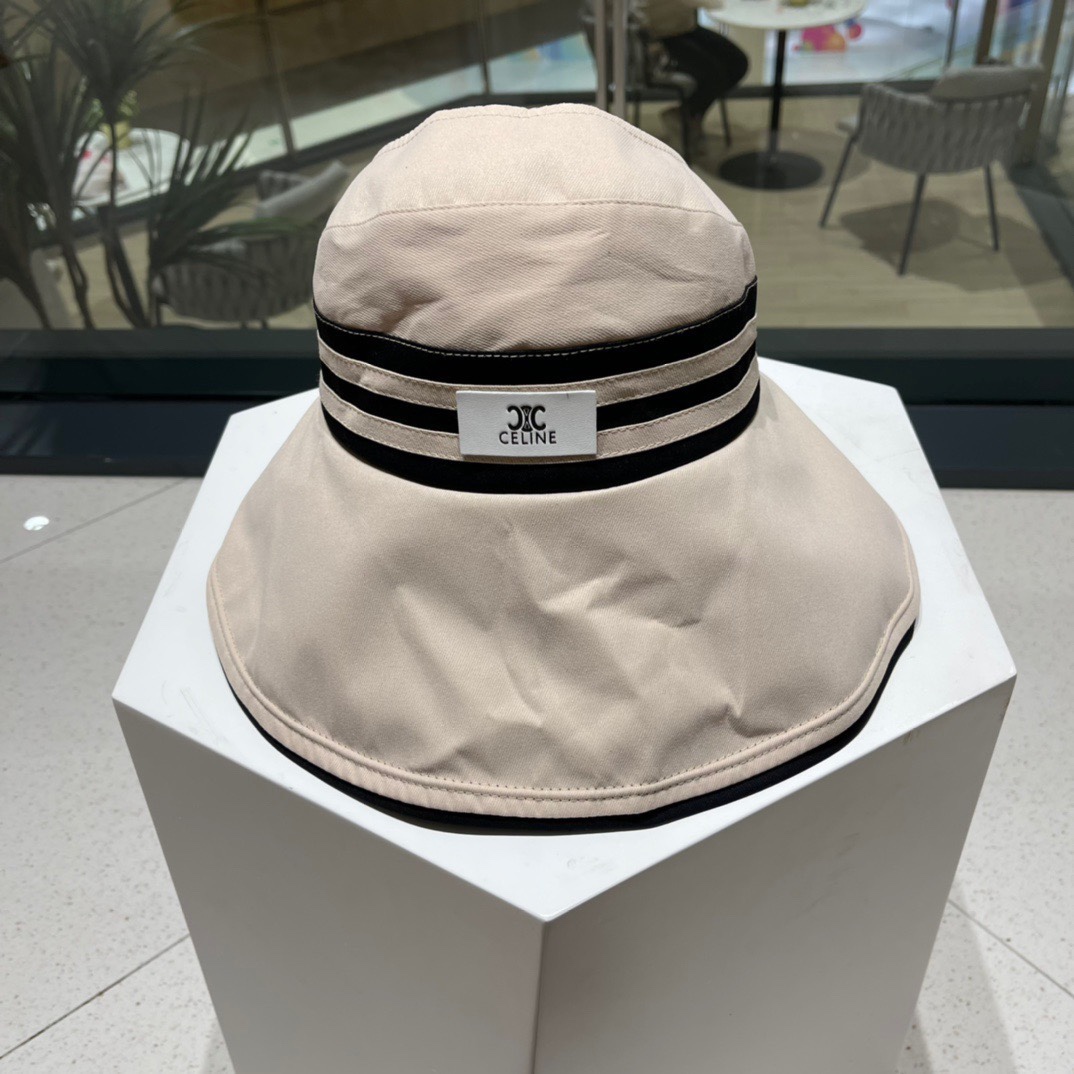 【CELINE赛琳】夏季新款空顶渔夫帽防晒出游户外颗折叠子遮阳帽女百搭太阳帽