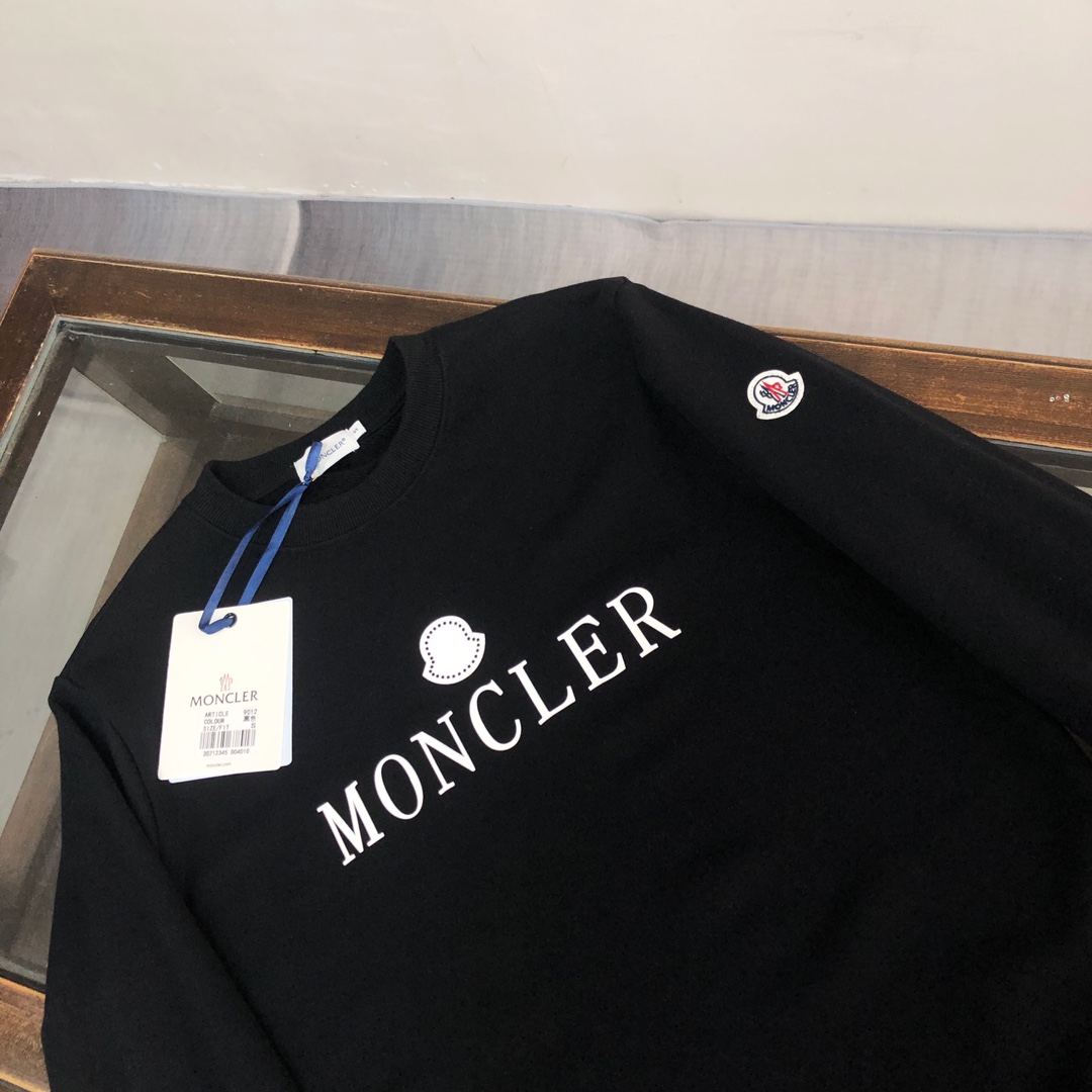 爆款现货MONCLER蒙口大爆款最新款卫衣胸前品牌logo印花独家发售！实拍印花细节透气无手感️秋冬长袖