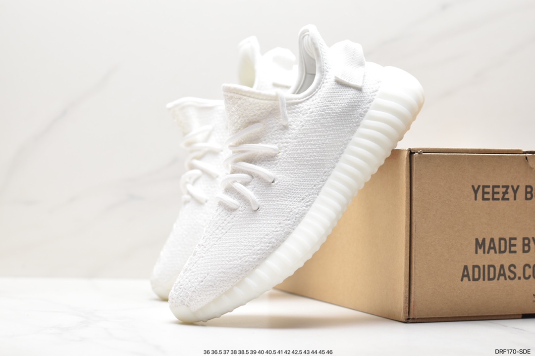 Kanye West x Adidas Yeezy Boost 350 V2 ”Light” Cotton White Running Shoes GW3775