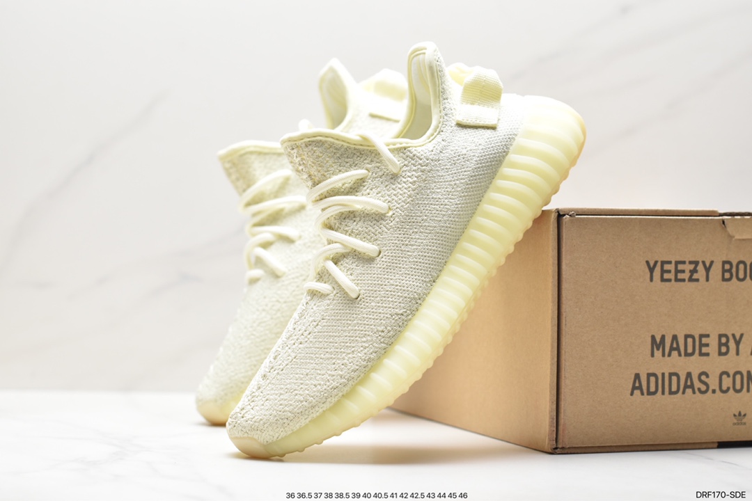 Kanye West x Adidas Yeezy Boost 350 V2 ”Light” Cotton White Running Shoes GW3775