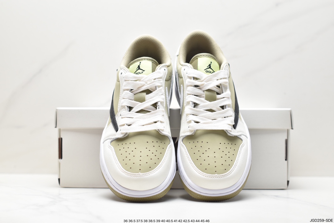 fragment design x Travis Scott x Nike Air Jordan 1 Low OG SP”Black/Green Toe”AJ1乔丹一代篮球鞋 FZ3124-200