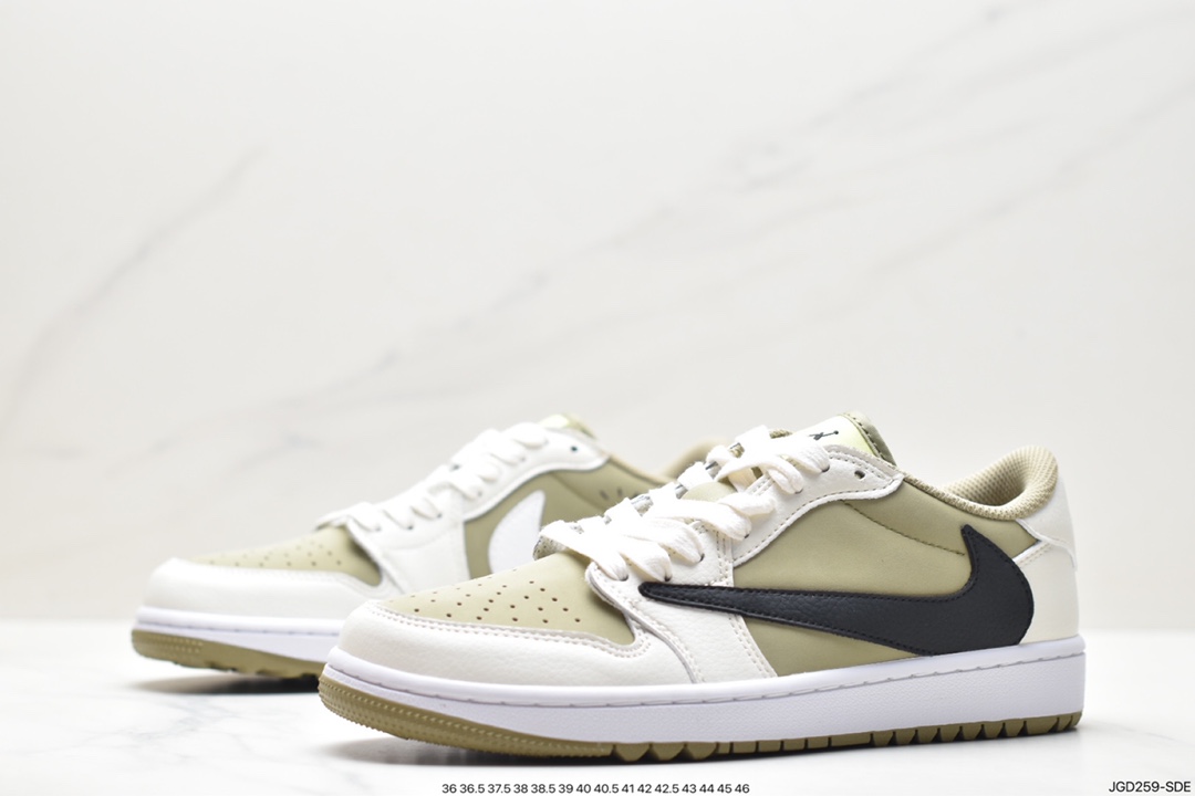 fragment design x Travis Scott x Nike Air Jordan 1 Low OG SP”Black/Green Toe”AJ1乔丹一代篮球鞋 FZ3124-200