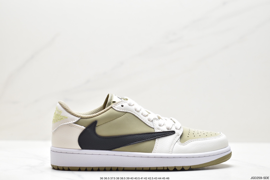 fragment design x Travis Scott x Nike Air Jordan 1 Low OG SP”Black/Green Toe”AJ1乔丹一代篮球鞋 FZ3124-200