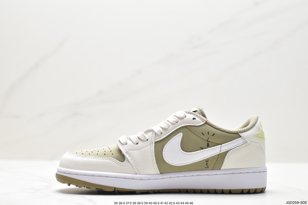 fragment design x Travis Scott x Nike Air Jordan 1 Low OG SP”Black/Green Toe”AJ1乔丹一代篮球鞋 FZ3124-200