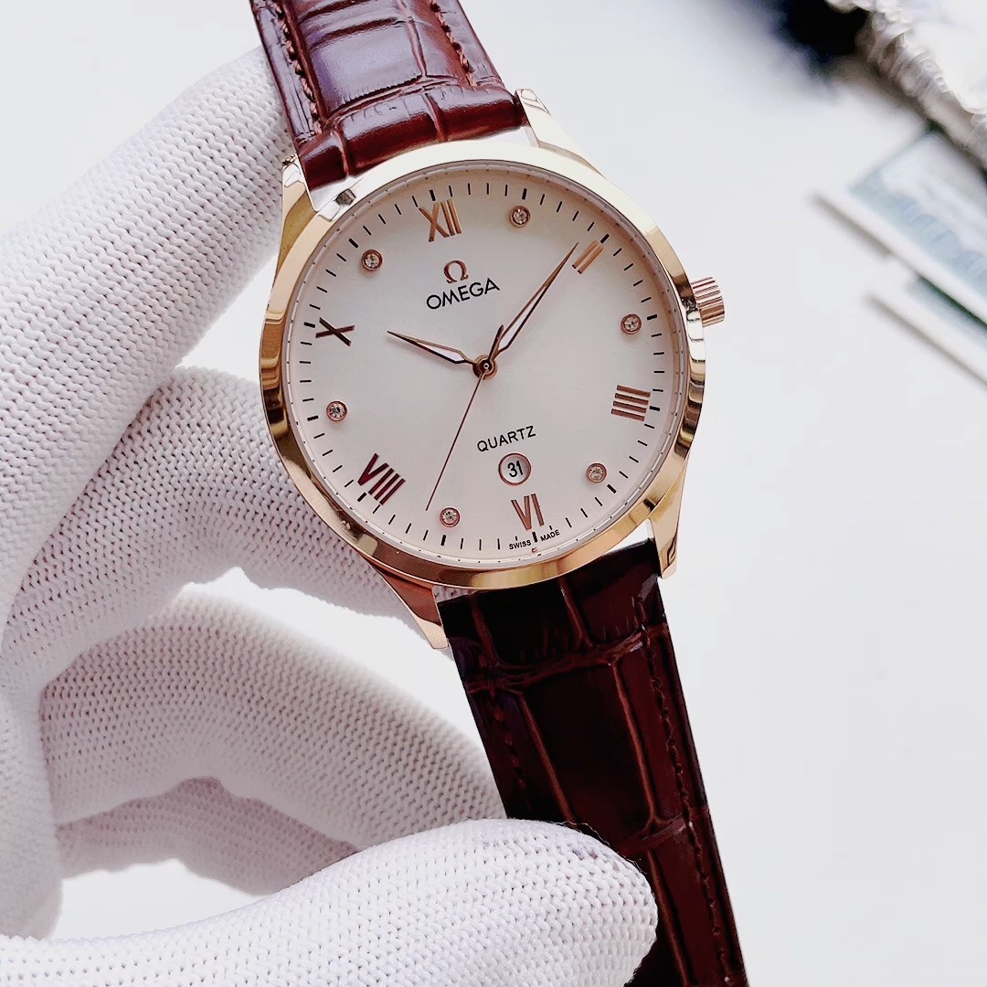 Omega Couple’s Wristwatch: Top Steel, Imported Stone Core, Elegant Love - 图片 1