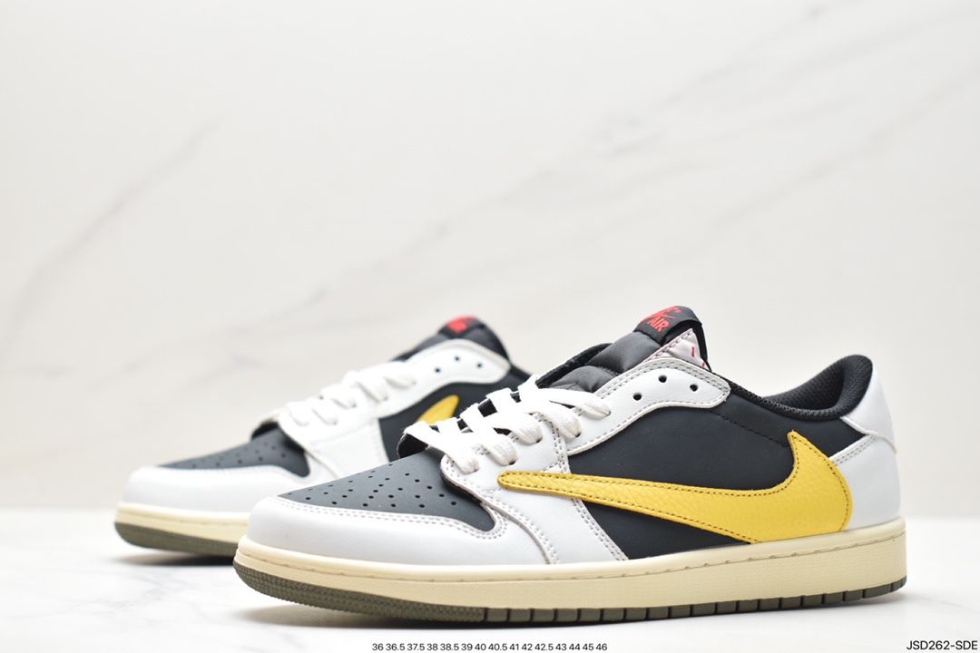 Travis Scott x Nike Air Jordan 1 Low OG SP”Black/Green Toe”AJ1乔丹篮球鞋 DM7866-982