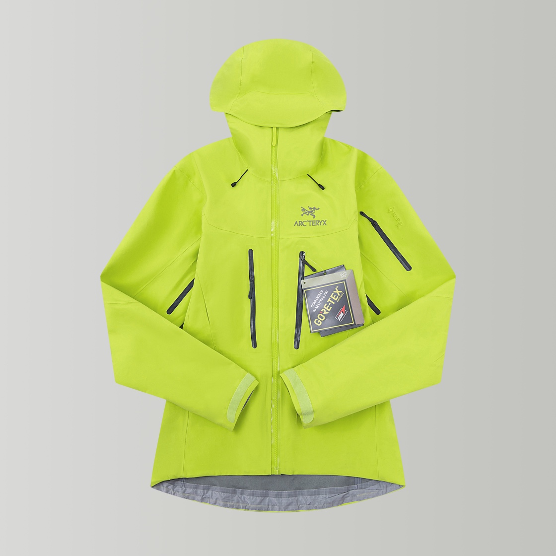La versión más alta [desarrollo original] chaqueta de nivel guía Arcteryx Alpha SV GTX, blanco cemento, tejido: una cha…