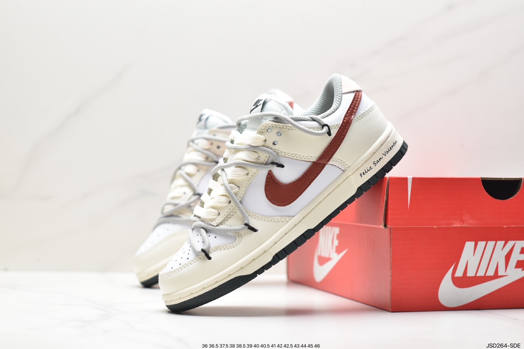 NK SB Dunk Low”Green/Beige“绑绳解构风系列低帮休闲运动滑板板鞋 DD1503-117