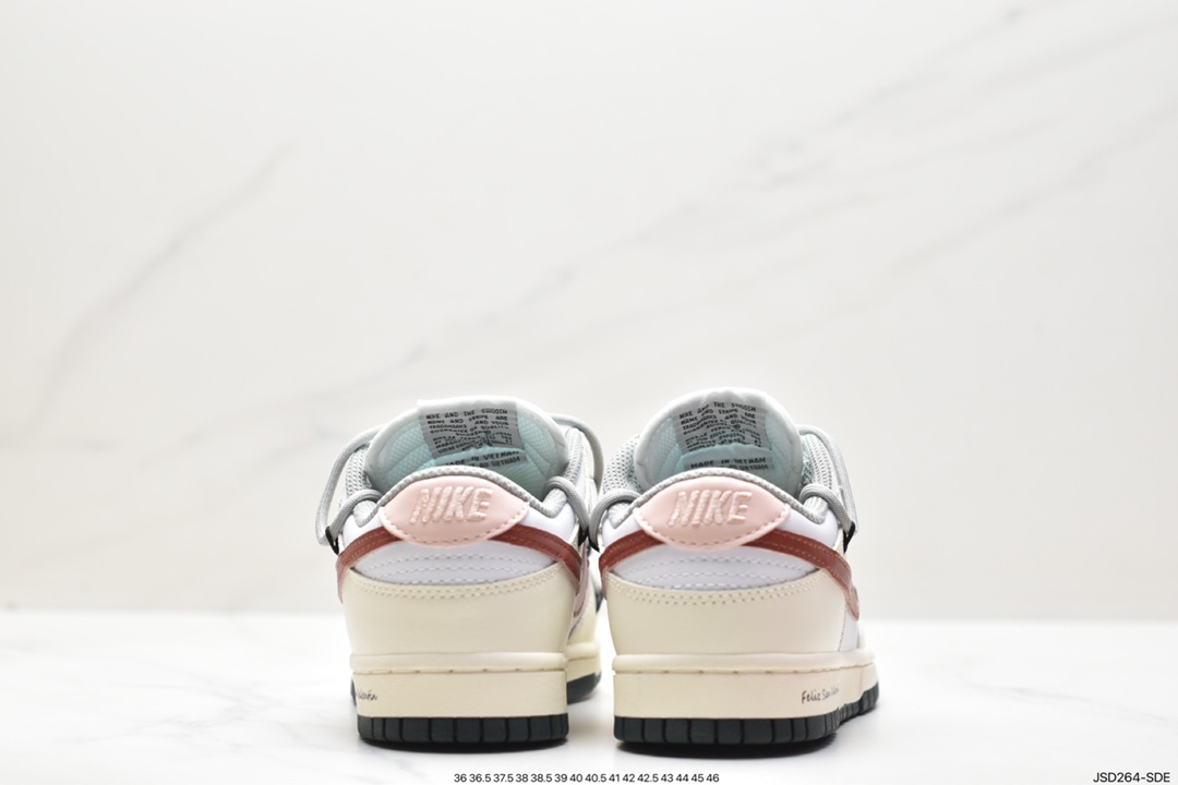 NK SB Dunk Low”Green/Beige“绑绳解构风系列低帮休闲运动滑板板鞋 DD1503-117