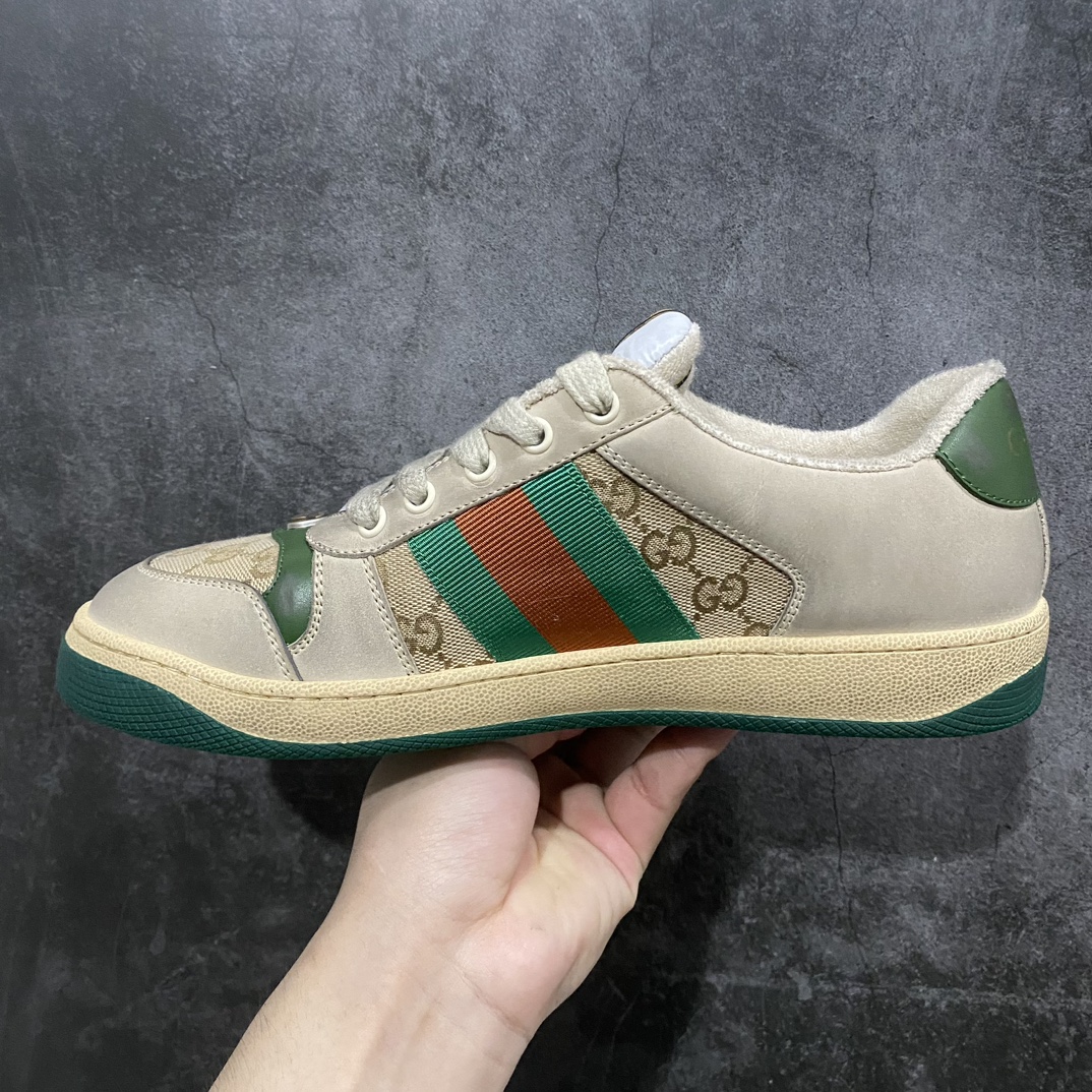 The strongest version of the Gucci dirty shoes series Distressed Screener Sneaker in history. The strongest chip version on the market.