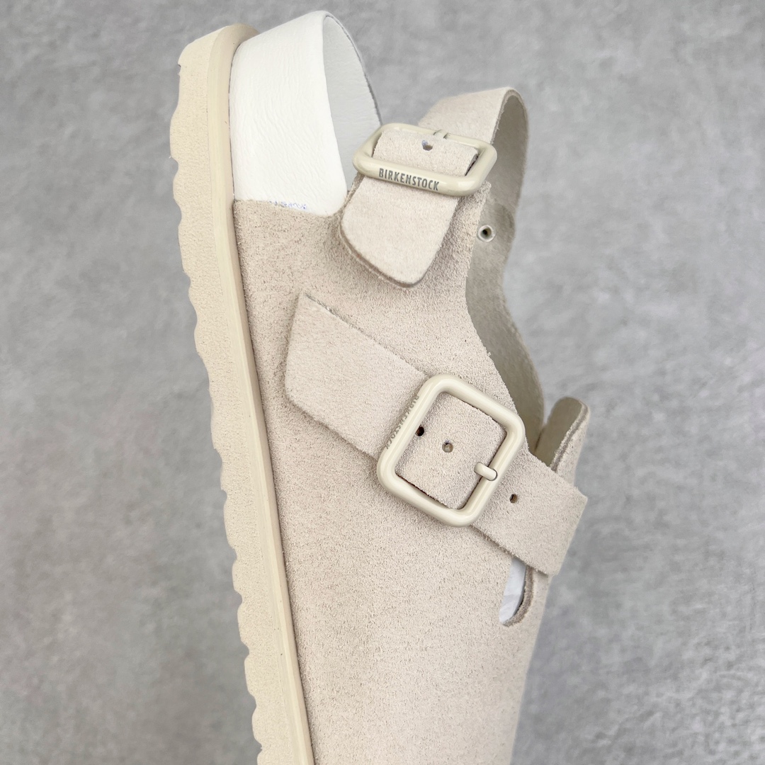 图片[6]-零售💰210 ＃DG纯原福利‼Birkenstock Tokio IK VL 勃肯皮革绒面时尚凉鞋 牛皮绒面革质地柔软 搭配可调节鞋扣提升穿着舒适度 人体工学设计分散脚部压力 保护脚踝 软木乳胶鞋床具有一定的收缩性 长时间穿着后能贴合脚型 EVA鞋底回弹性和抗张性力高 具有良好的防震、缓冲性 四季皆宜 柔软的鞋床采用额外的泡沫缓冲层 提供额外的舒适感和全天支撑 全网独家首发 源于德国的严谨工艺 牛巴戎面 中层松木 EVA 三层组合大底 优质牛皮面料五金扣 出口订单 尺码：35-46 编码：by2936010-运动鞋