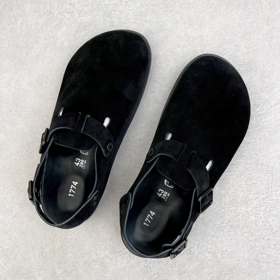 图片[3]-零售💰210 ＃DG纯原福利‼Birkenstock Tokio IK VL 勃肯皮革绒面时尚凉鞋 牛皮绒面革质地柔软 搭配可调节鞋扣提升穿着舒适度 人体工学设计分散脚部压力 保护脚踝 软木乳胶鞋床具有一定的收缩性 长时间穿着后能贴合脚型 EVA鞋底回弹性和抗张性力高 具有良好的防震、缓冲性 四季皆宜 柔软的鞋床采用额外的泡沫缓冲层 提供额外的舒适感和全天支撑 全网独家首发 源于德国的严谨工艺 牛巴戎面 中层松木 EVA 三层组合大底 优质牛皮面料五金扣 出口订单 尺码：35-46 编码：by2936010-运动鞋