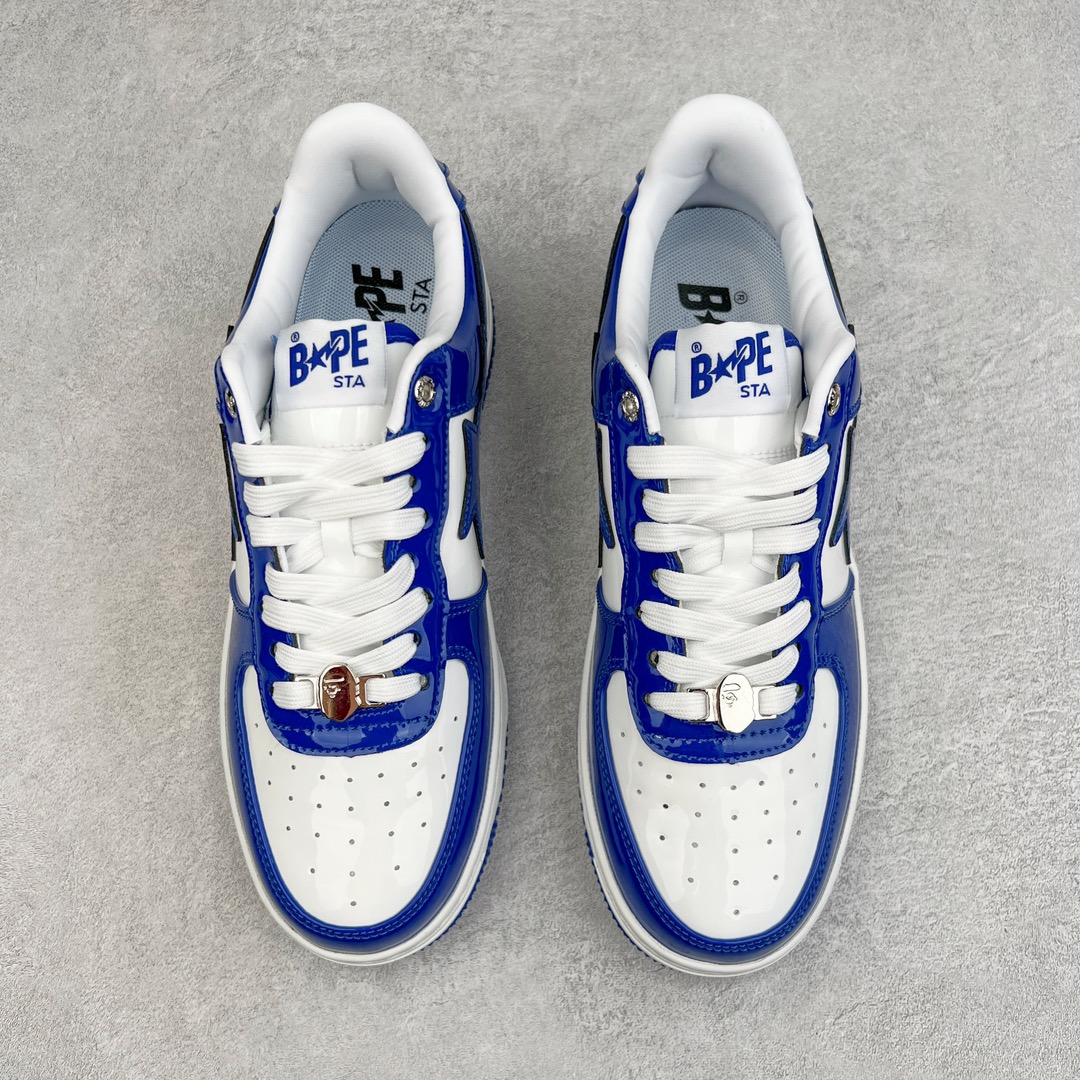 图片[2]-＃C版纯原 Bape Sta To Low 明星同款 猿人头经典漆皮低帮运动休闲板鞋 全套原纸板楦头开发 确保原汁原味 市场最完美低趴版型 一比一鞋头弧度高度鞋身弧度 外贸平台指定订单 匠心打造 开发时长超过半年 独家私模磨具冲刀加持 原厂特供皮料光泽色卡零偏差 内里均采用市场最好的超软原厂填充棉 原数据进口机台高频印压LOGO 最高QC检验标准 控制溢胶瑕疵 深浅定位均保持zp一致 中底嵌入Ortholite缓震材质 全套原包装 包含猿人logo 定制防尘袋 尺码：36 36.5 37 38 38.5 40 40.5 41 42 42.5 43 44 44.5 45 46-选品中心