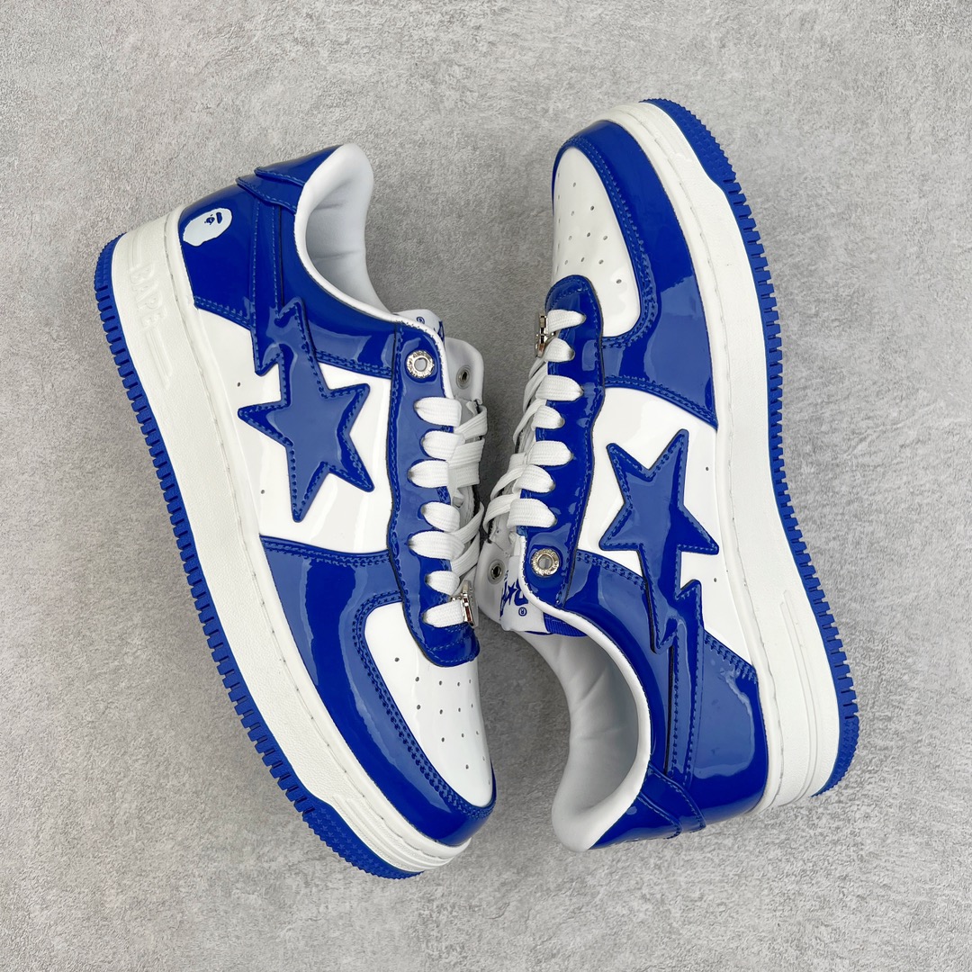 图片[3]-＃C版纯原 Bape Sta To Low 明星同款 猿人头经典漆皮低帮运动休闲板鞋 全套原纸板楦头开发 确保原汁原味 市场最完美低趴版型 一比一鞋头弧度高度鞋身弧度 外贸平台指定订单 匠心打造 开发时长超过半年 独家私模磨具冲刀加持 原厂特供皮料光泽色卡零偏差 内里均采用市场最好的超软原厂填充棉 原数据进口机台高频印压LOGO 最高QC检验标准 控制溢胶瑕疵 深浅定位均保持zp一致 中底嵌入Ortholite缓震材质 全套原包装 包含猿人logo 定制防尘袋 尺码：36 36.5 37 38 38.5 40 40.5 41 42 42.5 43 44 44.5 45 46-选品中心