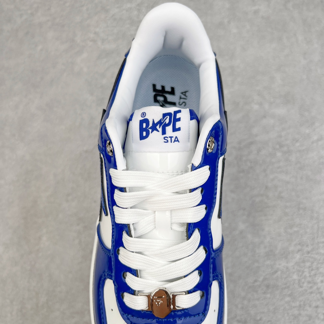 图片[5]-＃C版纯原 Bape Sta To Low 明星同款 猿人头经典漆皮低帮运动休闲板鞋 全套原纸板楦头开发 确保原汁原味 市场最完美低趴版型 一比一鞋头弧度高度鞋身弧度 外贸平台指定订单 匠心打造 开发时长超过半年 独家私模磨具冲刀加持 原厂特供皮料光泽色卡零偏差 内里均采用市场最好的超软原厂填充棉 原数据进口机台高频印压LOGO 最高QC检验标准 控制溢胶瑕疵 深浅定位均保持zp一致 中底嵌入Ortholite缓震材质 全套原包装 包含猿人logo 定制防尘袋 尺码：36 36.5 37 38 38.5 40 40.5 41 42 42.5 43 44 44.5 45 46-选品中心