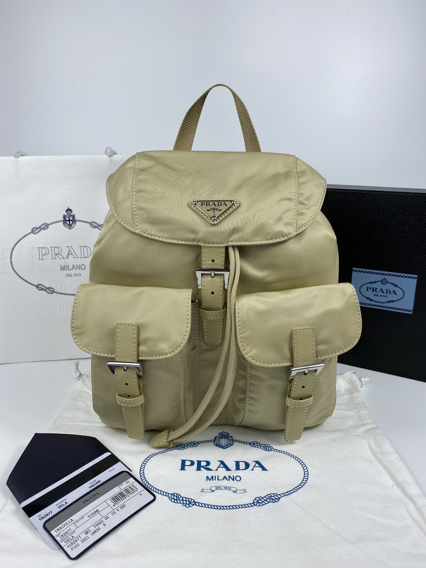 P360 Prada nivel de compra por encargo, mochila clásica, versión actualizada pequeña 1BZ677, pequeña 🙊🙊 producto de f…