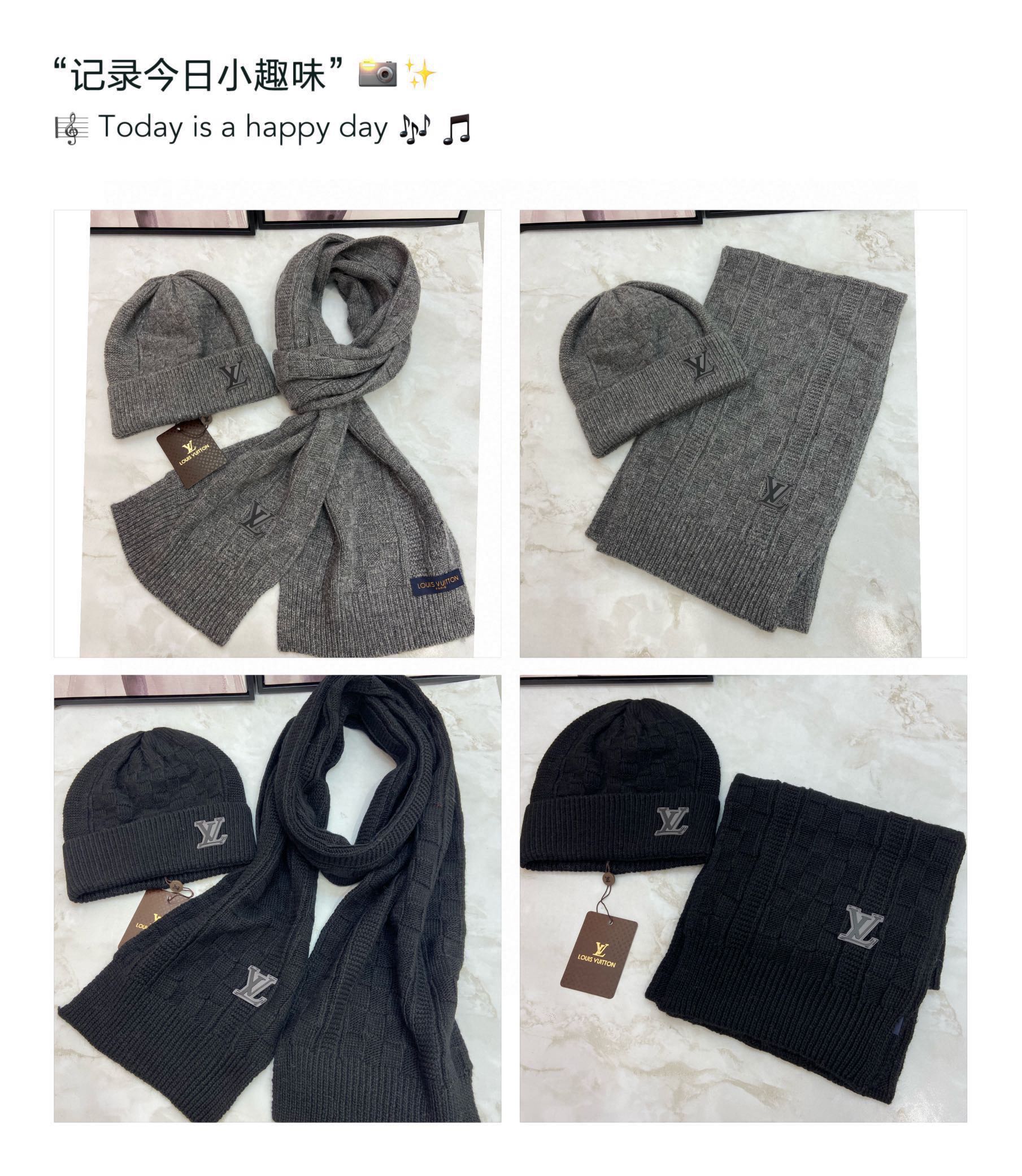 NO:602130,The LV cashmere suit, hat and scarf suit is warm and super comfortable~ It’s a great tool for young ladies to reduce their age in winter~ This winter, all you need is this set of hats~ It’s warm and fashionable!  Unisex model! Can be made as a couple model!  Complete range of anti-counterfeiting labels and elevators!  Many styles, welcome to choose! Suit, suit, louis vuitton, hats19860909LV羊绒套装帽子围巾套装暖暖哒超级舒服～冬日小姐姐减龄神器哦～这个冬天你就差这么一套套装帽子啦～又保暖又时尚！男女通用款!可以做情侣款！防伪标签吊卡齐全！多多款式,欢迎选择!套装,套装,louis vuitton,hats,accessory